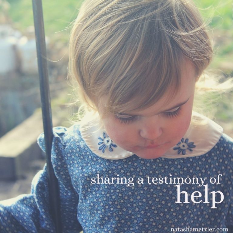 sharing a testimony of help