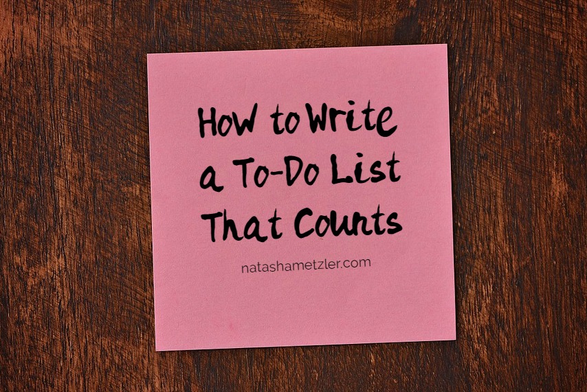 How to Write a To-Do List that Counts