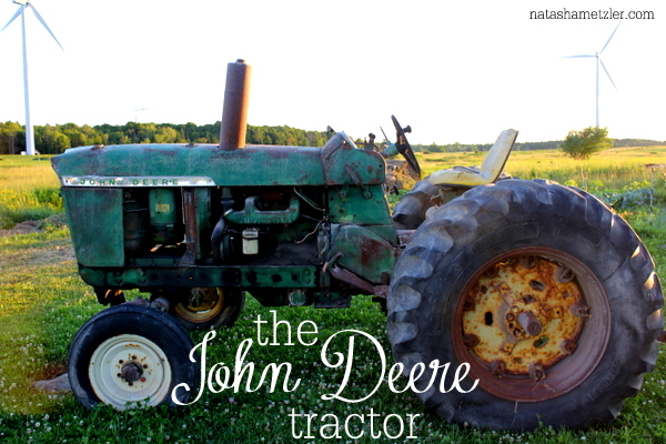 the John Deere tractor {The Thing About Dairy Farmers}